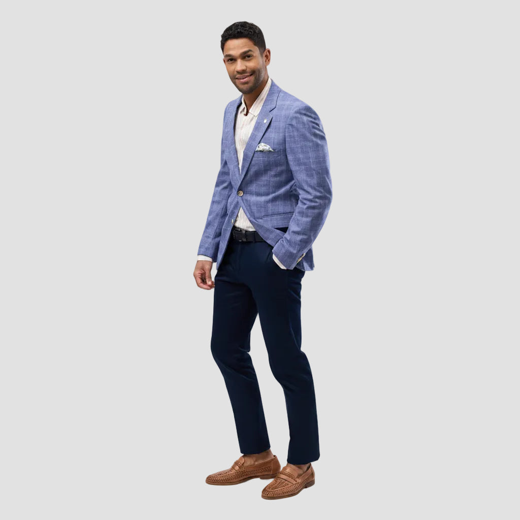 Brooksfield Men's Subtle Checked Sports Jacket in Blue