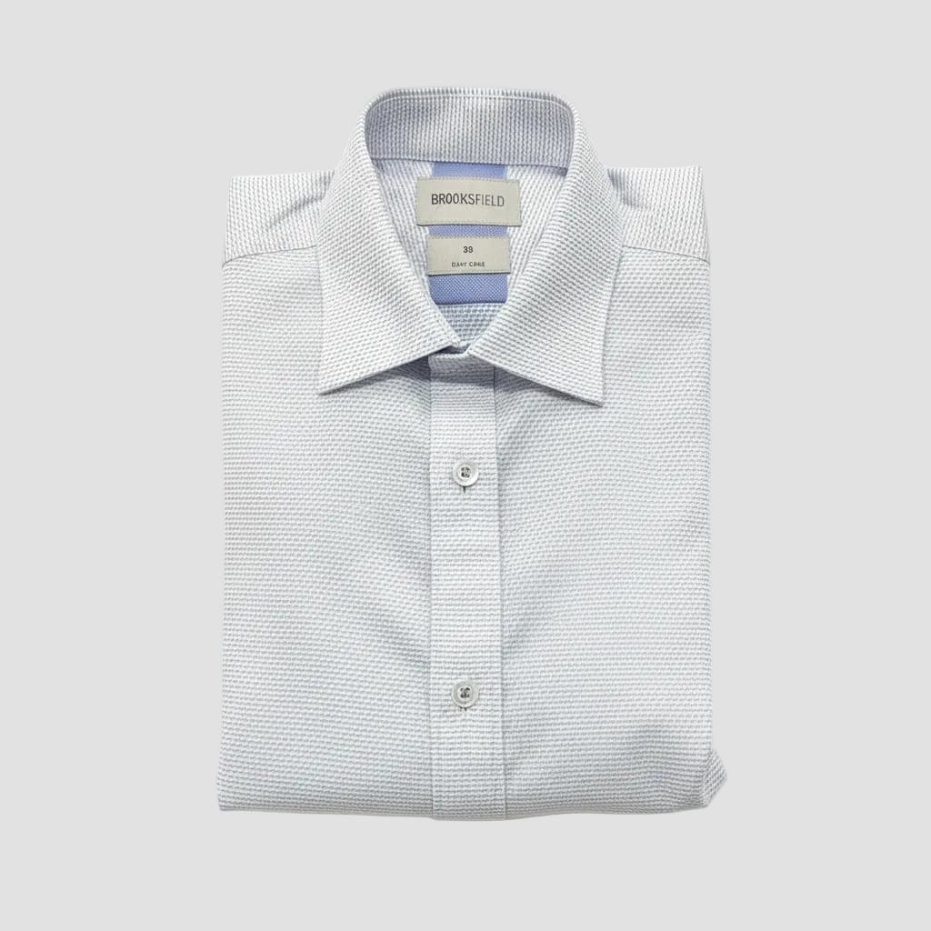 Brooksfield Slim Fit Shirt in Blue Micro Pattern