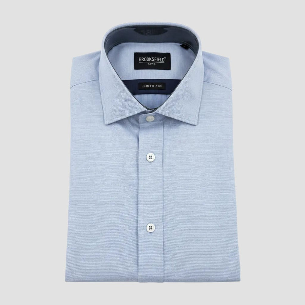 micro blue stripe shirt