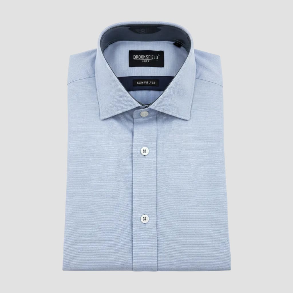 micro blue stripe shirt