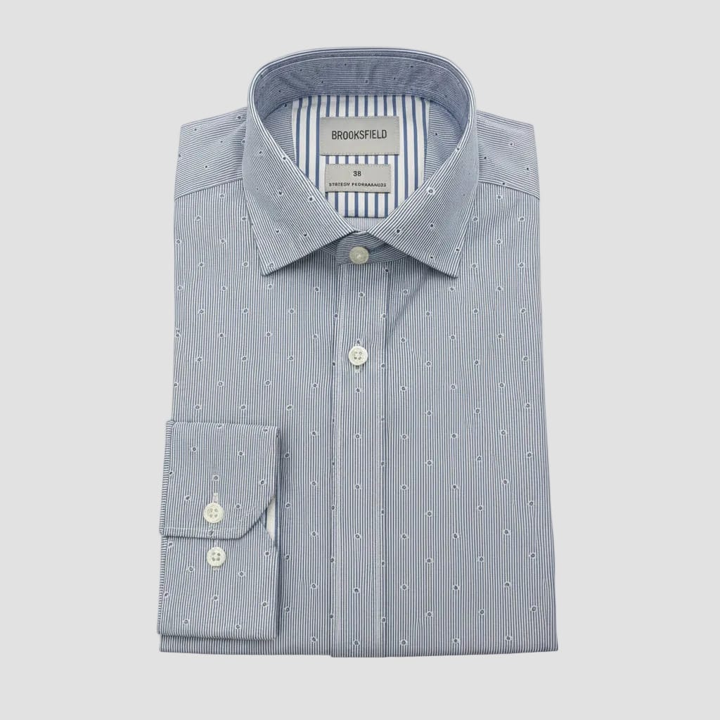 Brooksfield blue stripe shirt with pattern