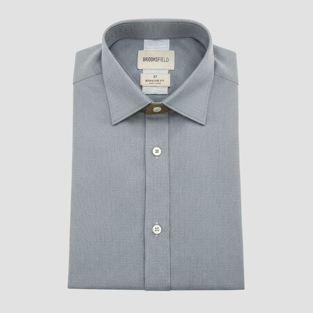 Folded gray dress shirt 