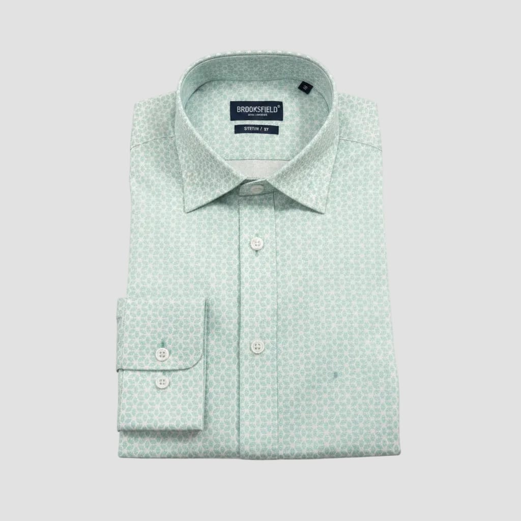 brooksfield mint pattern shirt
