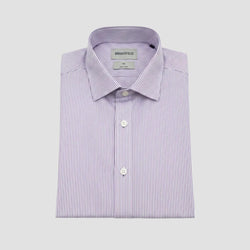 strapless open back dress Brooksfield Slim Fit Shirt in Purple Stripe – Mens Suit Warehouse