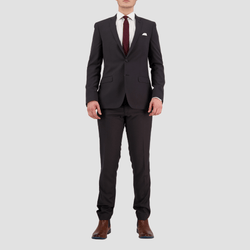 Bruton Slim Fit Mens David Suit in Charcoal T12