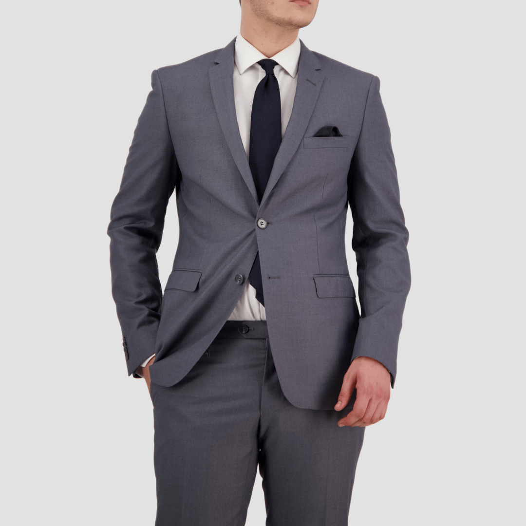 Bruton Slim Fit Mens David Suit in Grey SSB3 – Mens Suit Warehouse ...