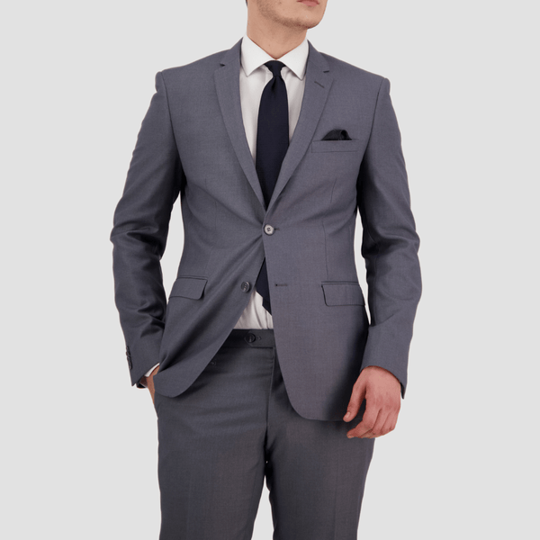 Bruton Slim Fit Mens David Suit in Grey SSB3