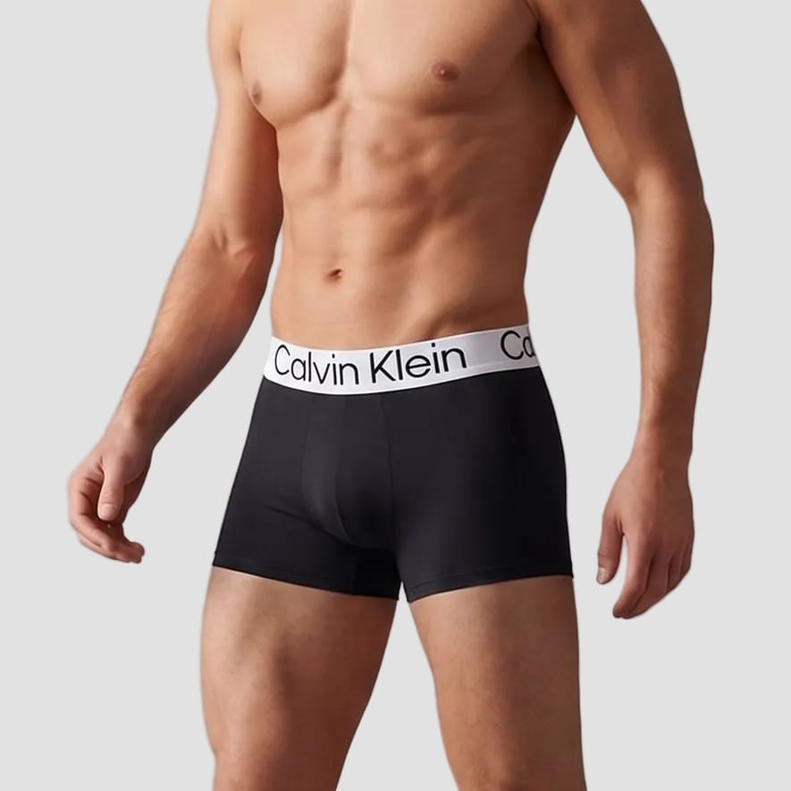 Calvin Klein Men's Chromatic Trunks 3 Pack in Black Microfibre Stretch