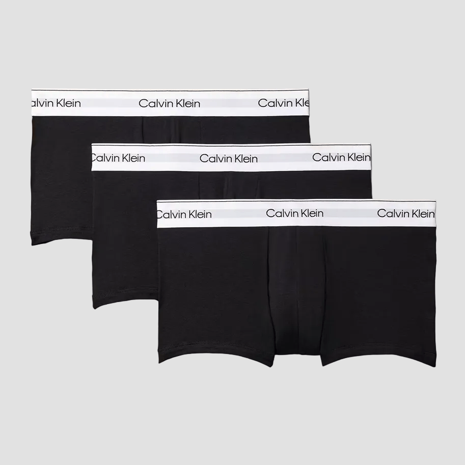 CK Icon Low Rise Trunks 3 Pack in Black