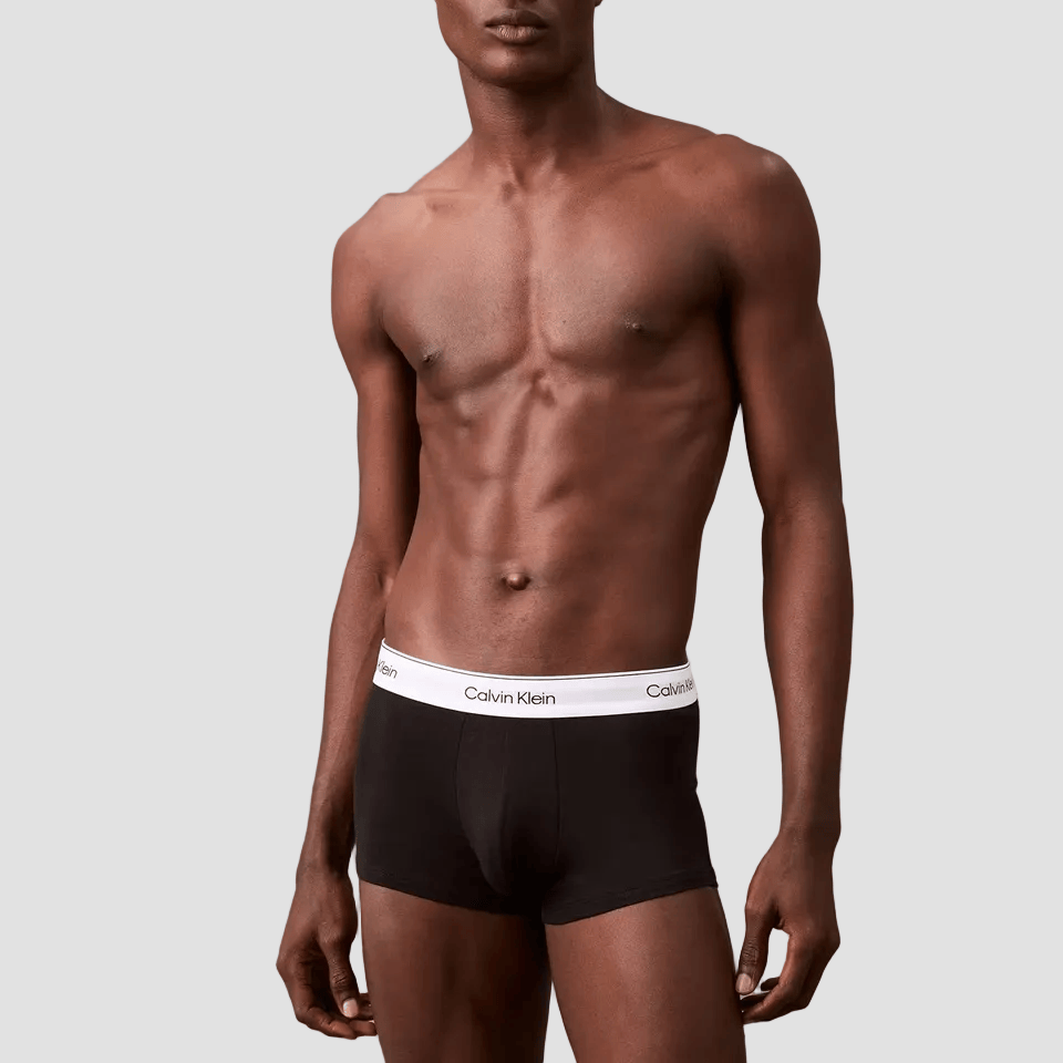 CK Icon Low Rise Trunks 3 Pack in Black