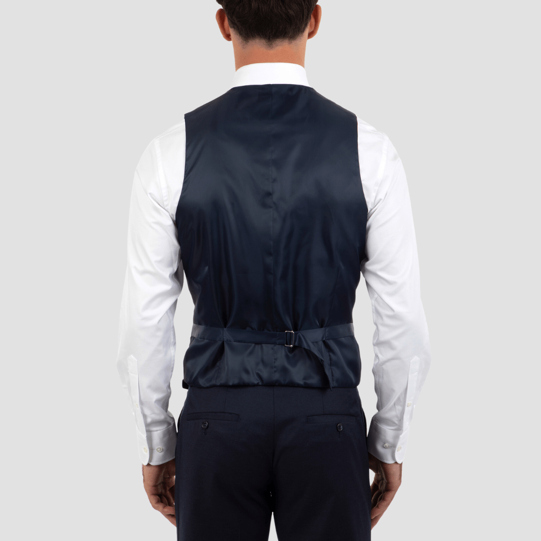 Cambridge slim fit taurus mens vest in navy