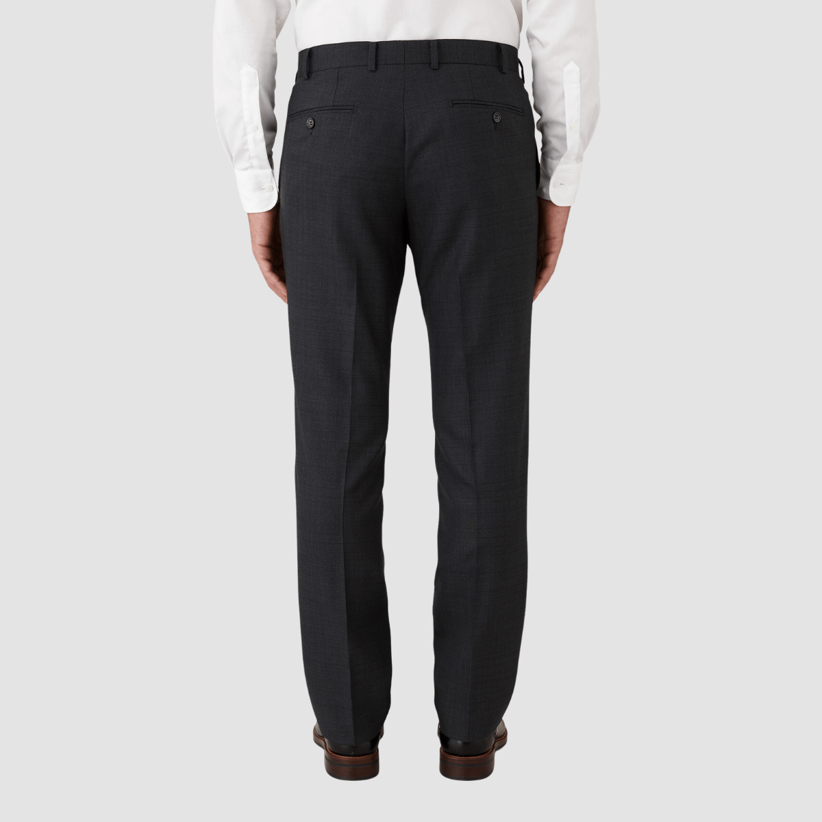 Cambridge Classic Fit Pure Merino Wool Interceptor Trouser in Charcoal
