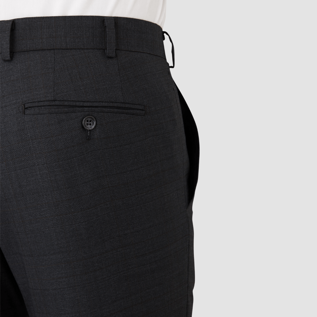 Cambridge Classic Fit Pure Merino Wool Interceptor Trouser in Charcoal