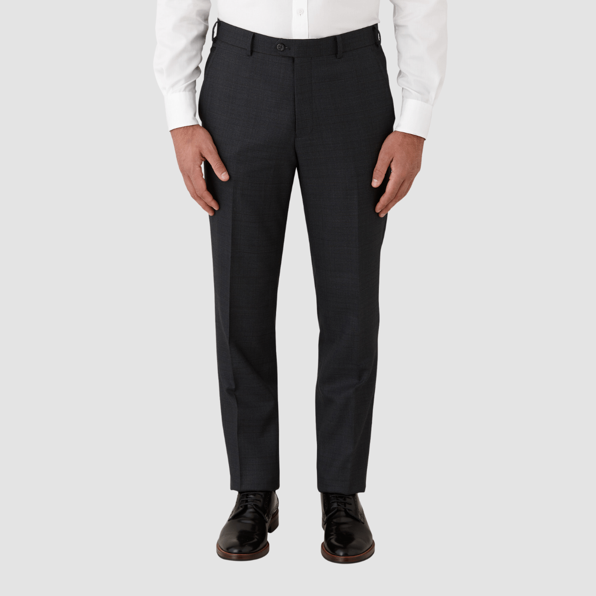 Cambridge Classic Fit Pure Merino Wool Interceptor Trouser in Charcoal