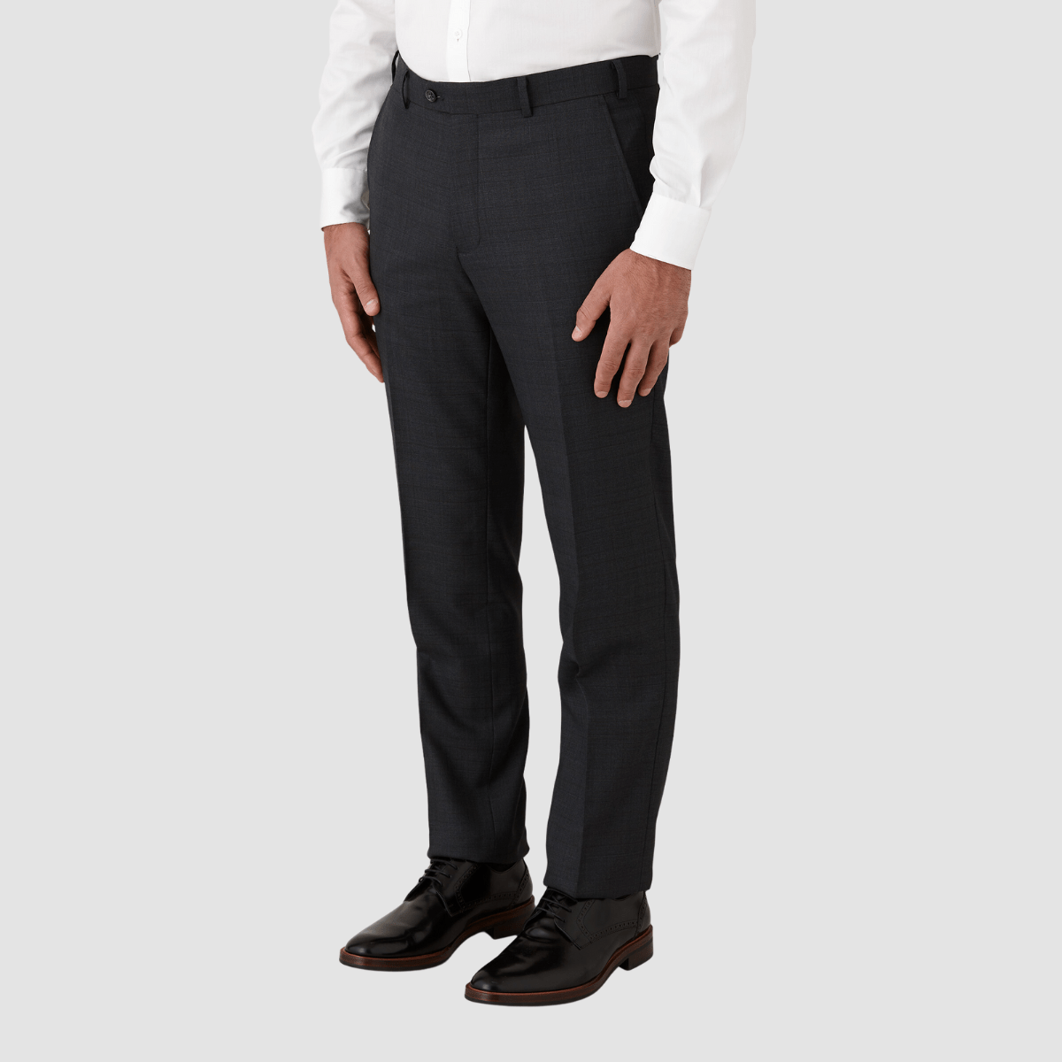 Cambridge Classic Fit Pure Merino Wool Interceptor Trouser in Charcoal