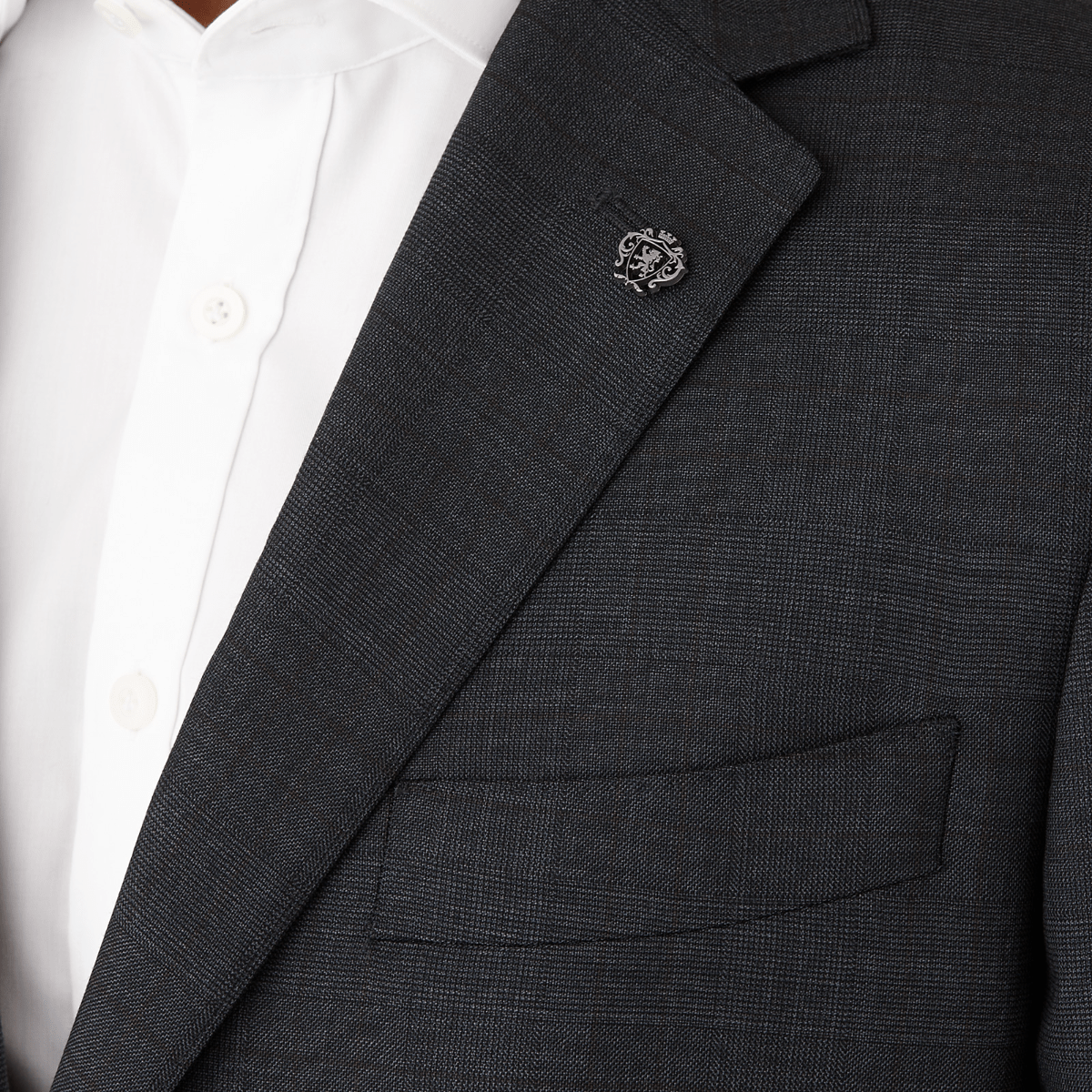 Cambridge Classic Fit Pure Merino Wool Morse Suit in Charcoal