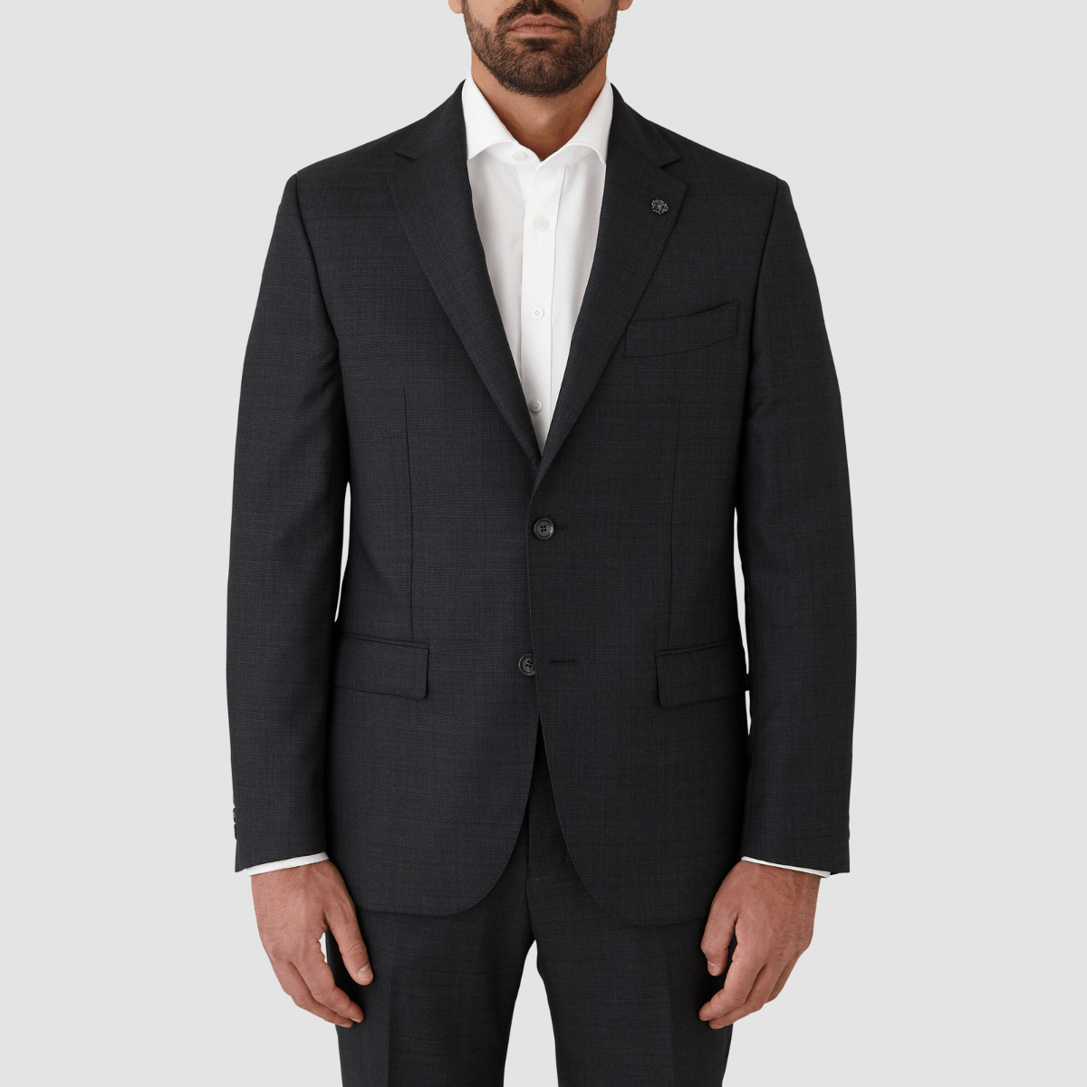 Cambridge Classic Fit Pure Merino Wool Morse Suit in Charcoal Big Man