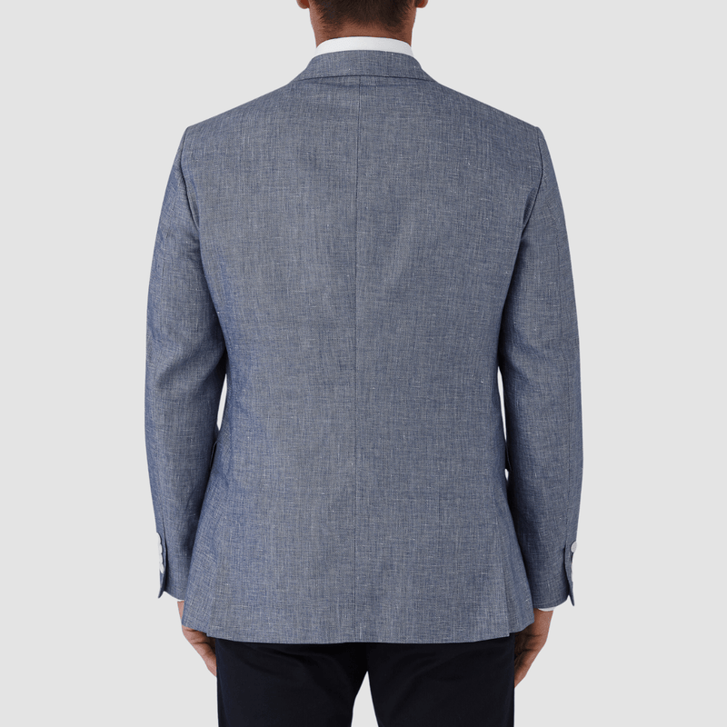 Cambridge classic fit hawthorn sports jacket in blue linen