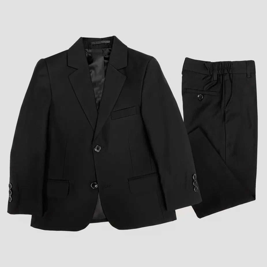 Christian Brookes’ Kids Bluey Joe Suit in black with peak lapel and comfort stretch.