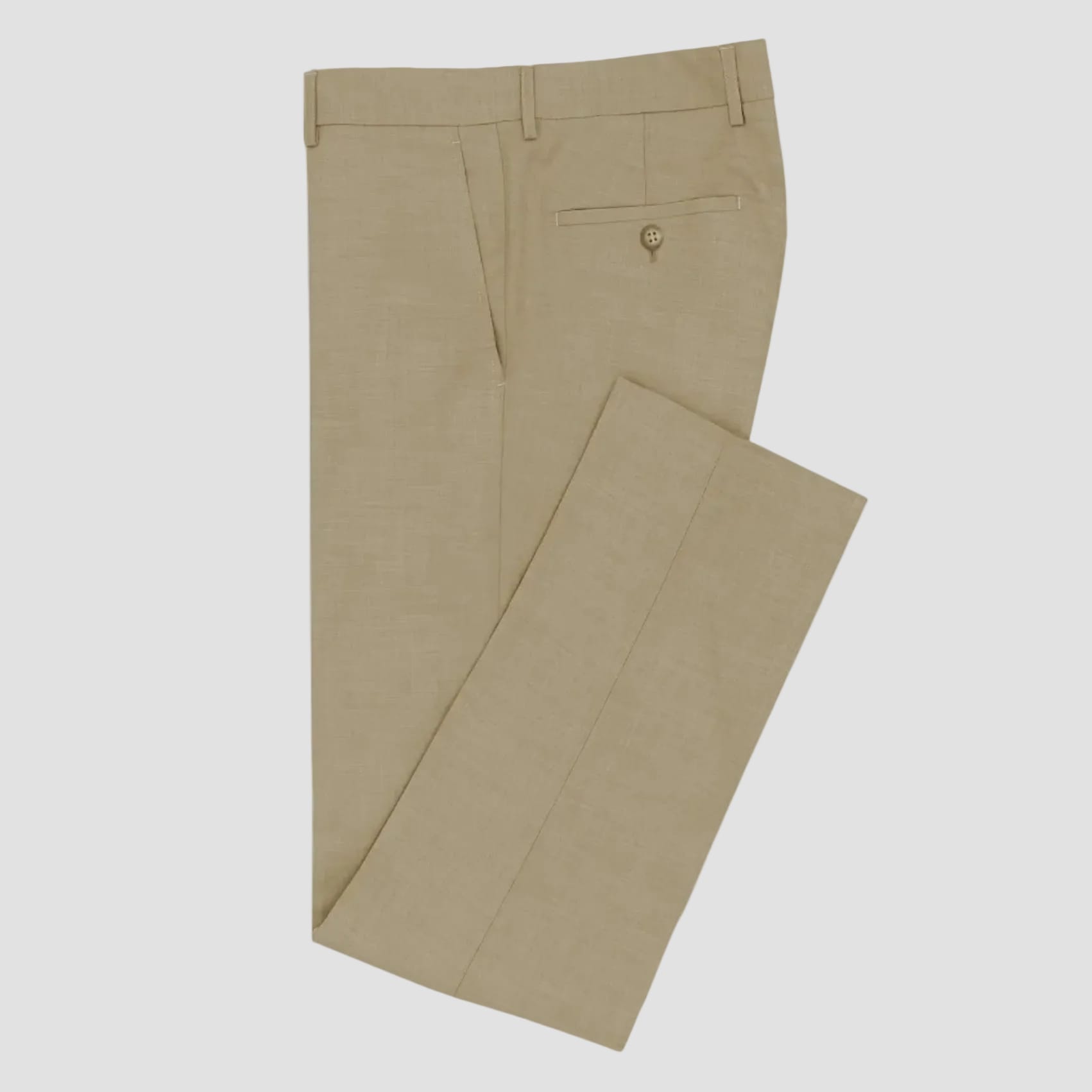 Christian Brooks Tan Suit, with comfort tailored fit and pick stitch detail.