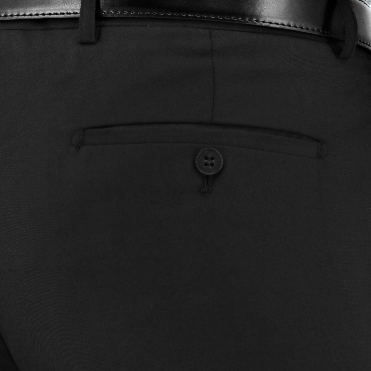Slim‑fit Cam trouser in black by Christian Brookes with lightweight comfort.