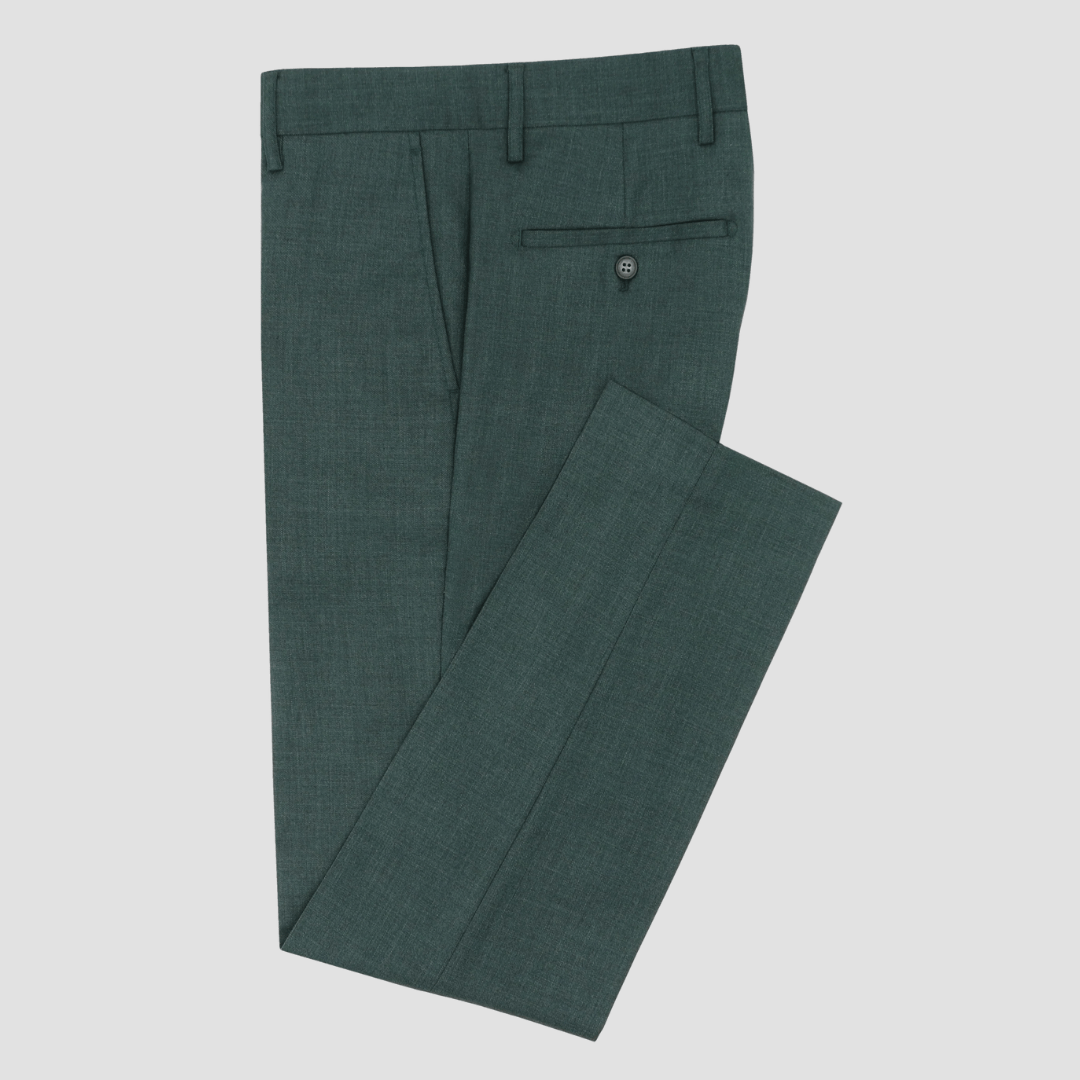 A navy slim fit Turin Edward preset suit by Christian Brookes with peak lapel and tapered Edward trousers.