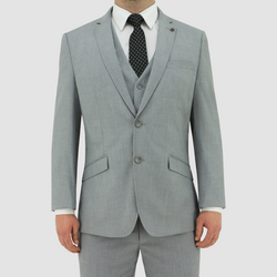 Christian Brookes Classic Fit Bond Suit in Light Grey