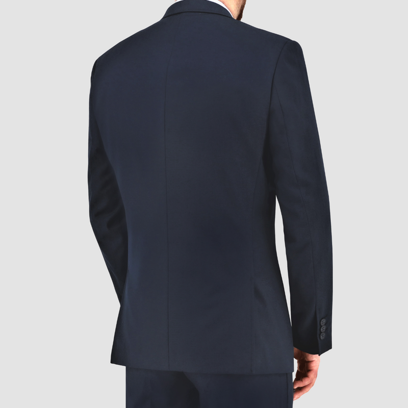 Back view of the Christian Brookes Slim Fit Bond Suit in Deep Blue Regular