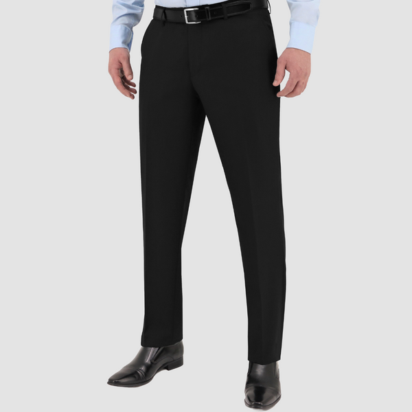 Front view of the Christian Brookes Classic Fit Trouser in Black