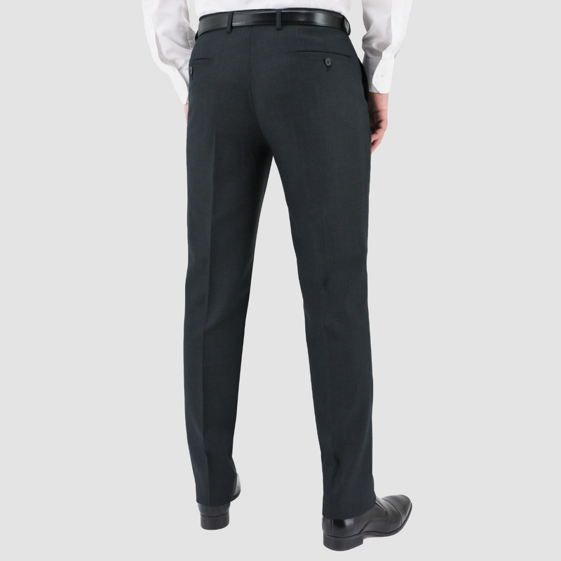 Back view of the Christian Brookes Slim Fit Cam Trouser in Charcoal