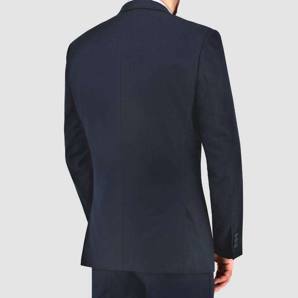 Back view of the Christian Brookes Slim Fit Bond Suit in Dark Navy Big Mens