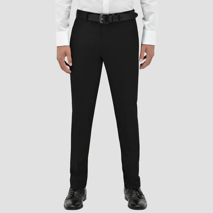 Christian Brooks Double Breasted Suit in Black Stretch Blend