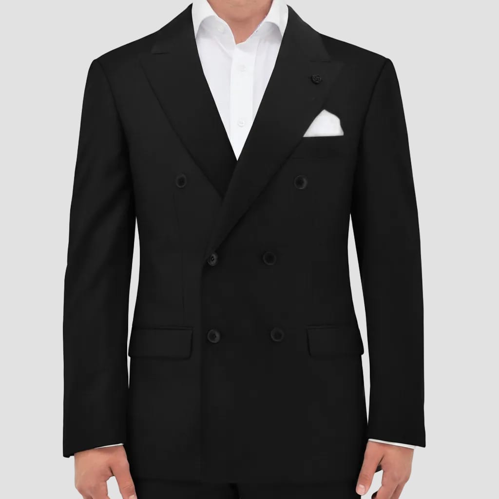 BLACK DOUBLE BREASTED JACKET 