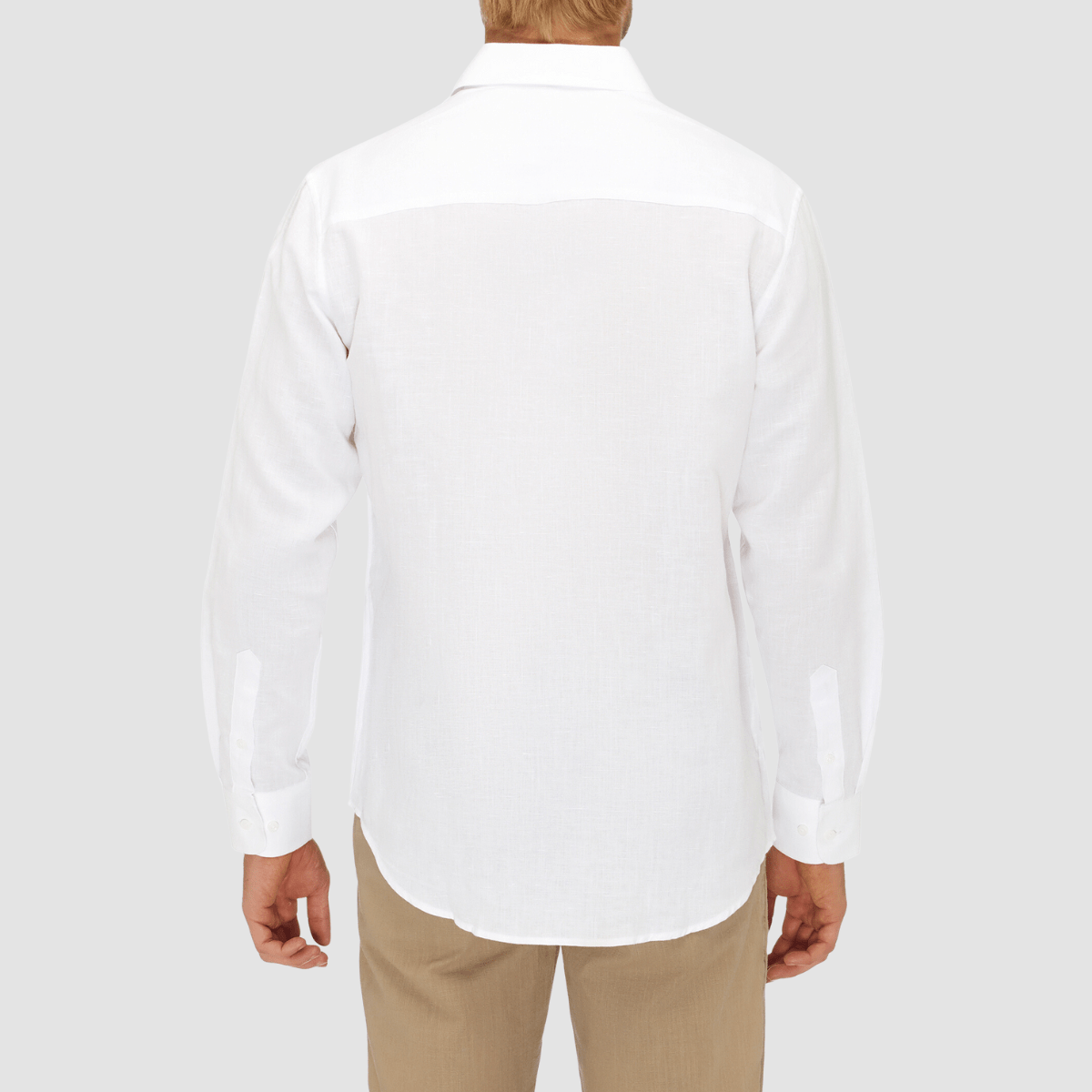 City Club Resort Mens Linen Shirt in White