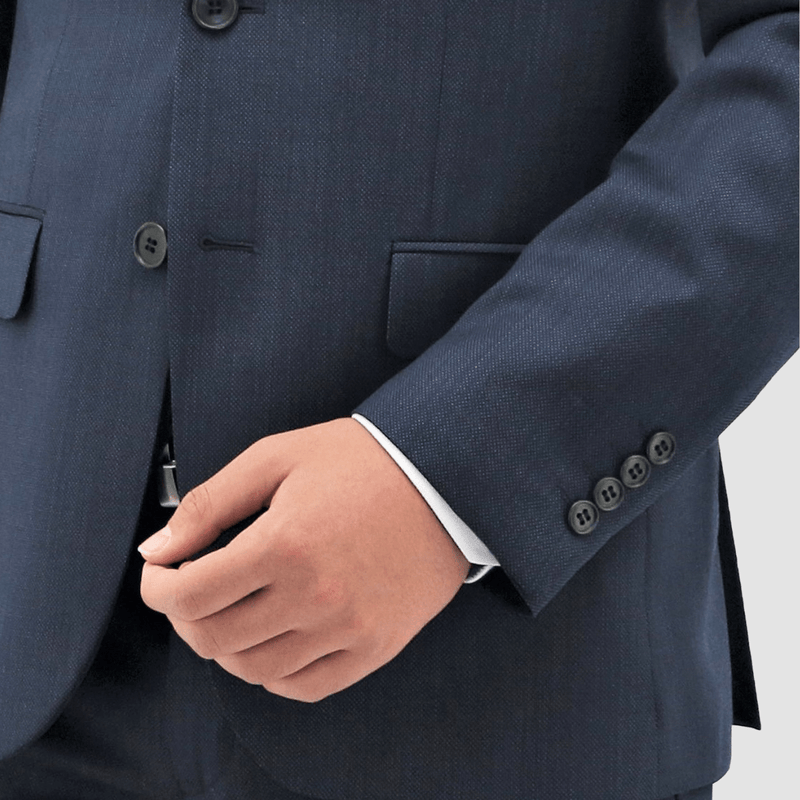 Daniel Hechter classic fit michel suit in blue pure wool - Big Man Sizes