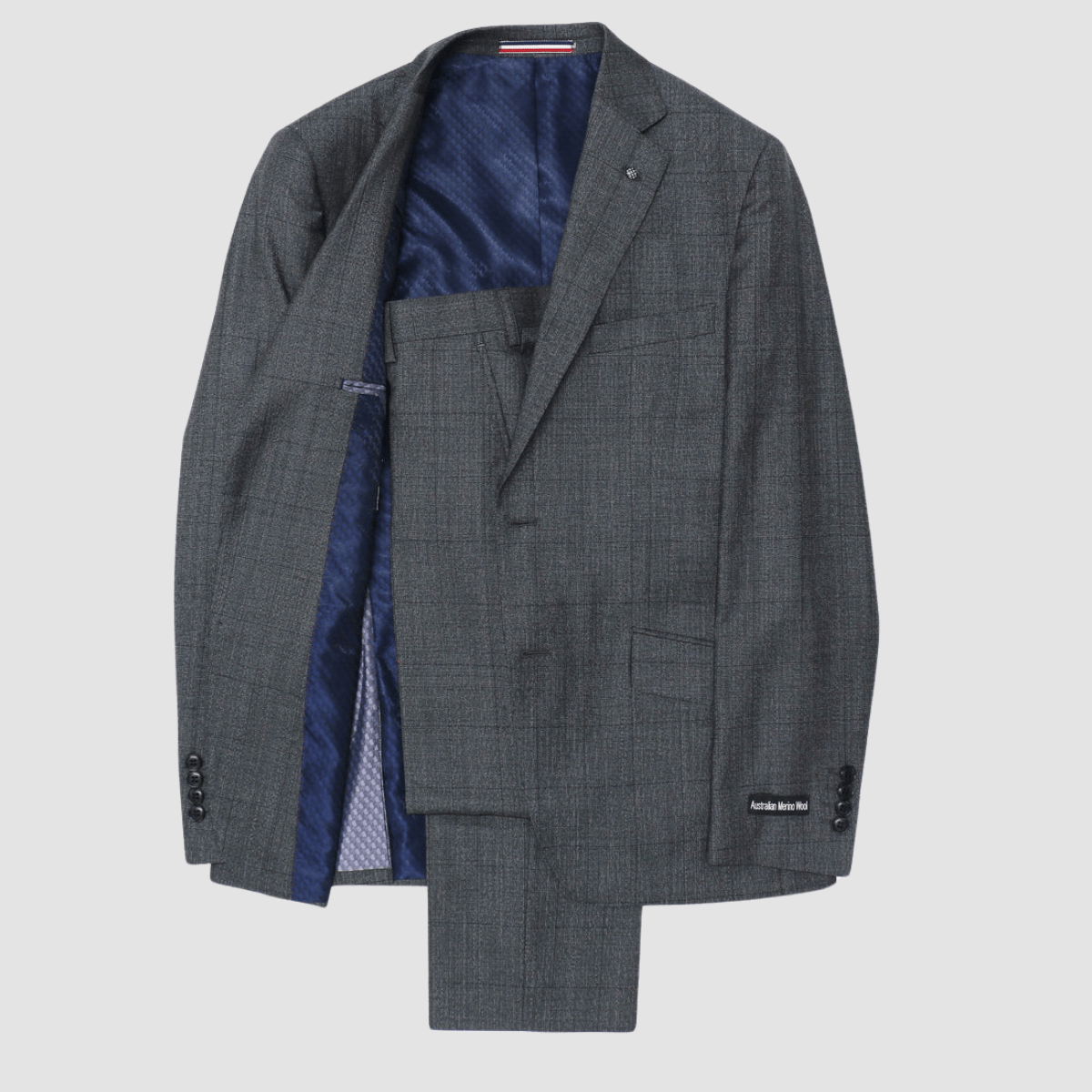 Daniel Hechter slim fit edward trouser in charcoal pure wool DH107-03