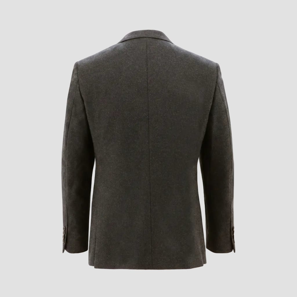 BROWN suit jacket on a white background