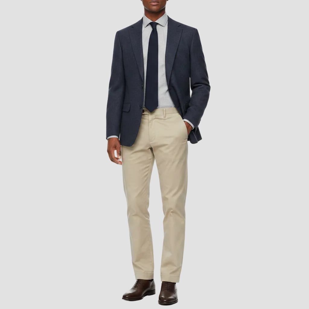 Dark gray blazer on a white background