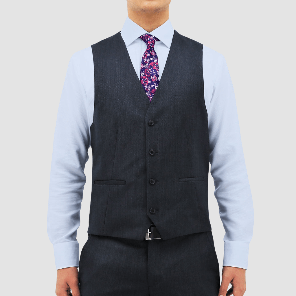 Daniel Hechter luke vest in navy pure wool