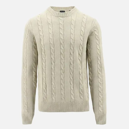 Daniel Hechter's ivory cable knit jumper