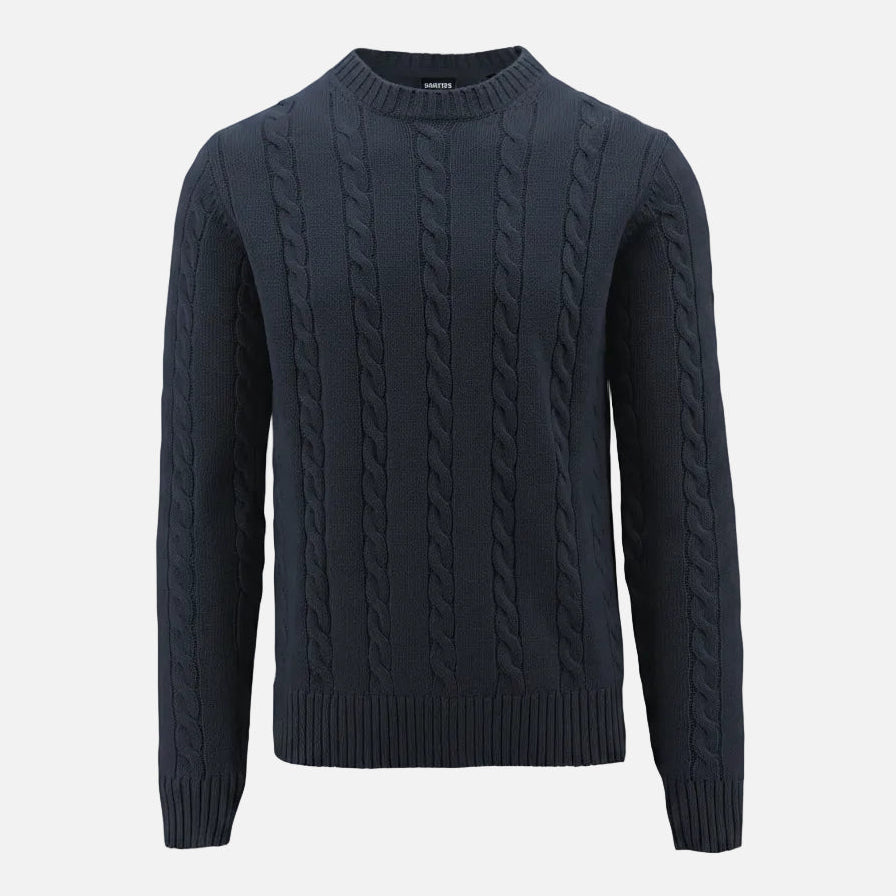 Daniel Hechter's navy cable knit jumper