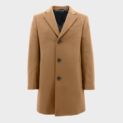 Daniel Hechter Ducati Winter Coat in Tan Wool Blend – Mens Suit