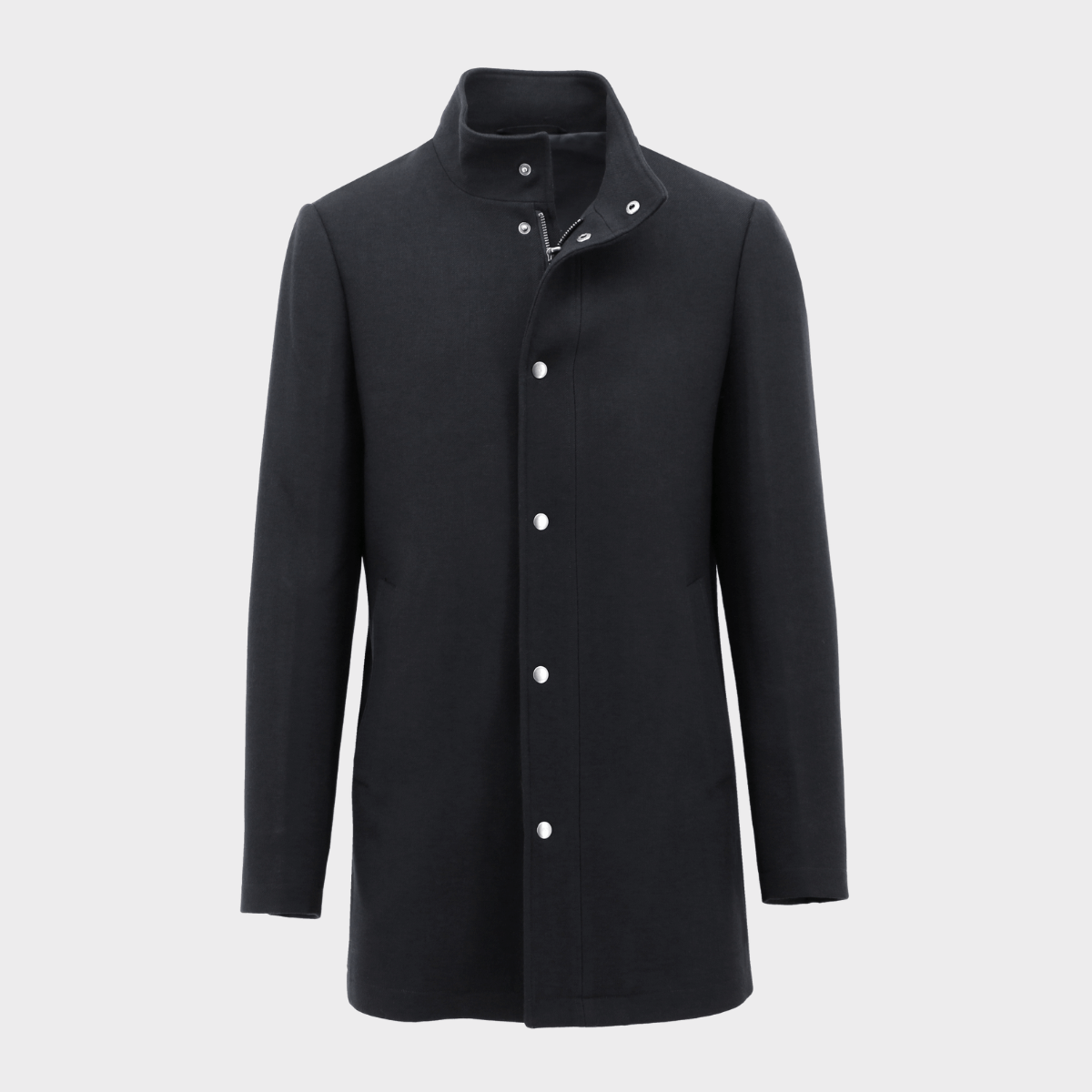 Daniel Hechter Men’s Messina Black Coat, made from winter‑weight pure wool.