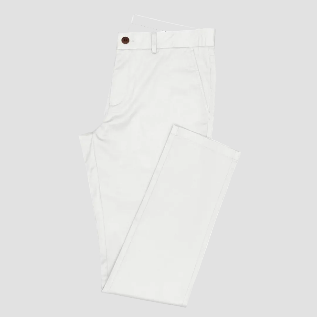 Men’s Slim Fit Chino in White by Daniel Hechter