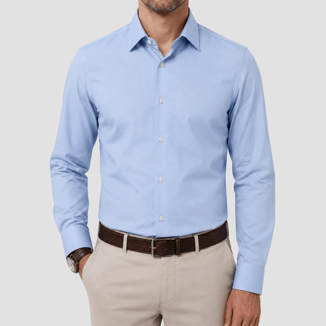 Men's Jacque Business Shirt in Blue by Daniel Hechter