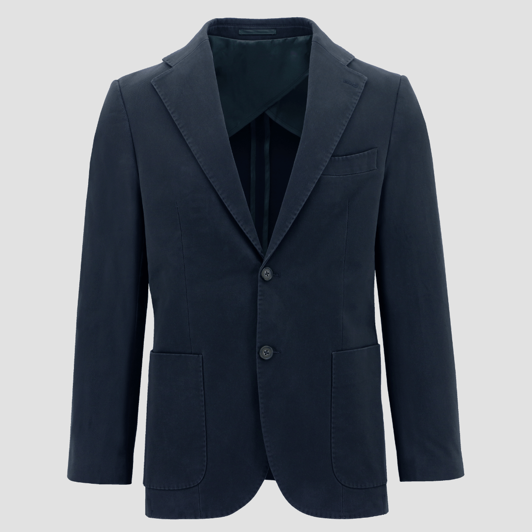 Daniel Hechter Men’s Slim Fit Prague Sports Jacket in Navy, made from stretch cotton.