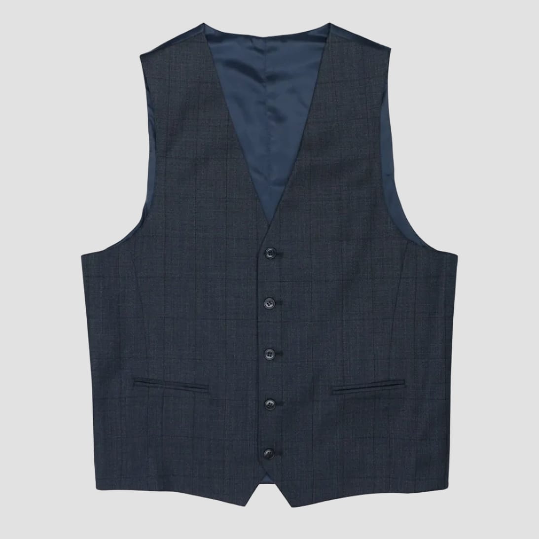 A navy slim fit Ryan vest by Daniel Hechter in Australian Merino wool with stretch. 