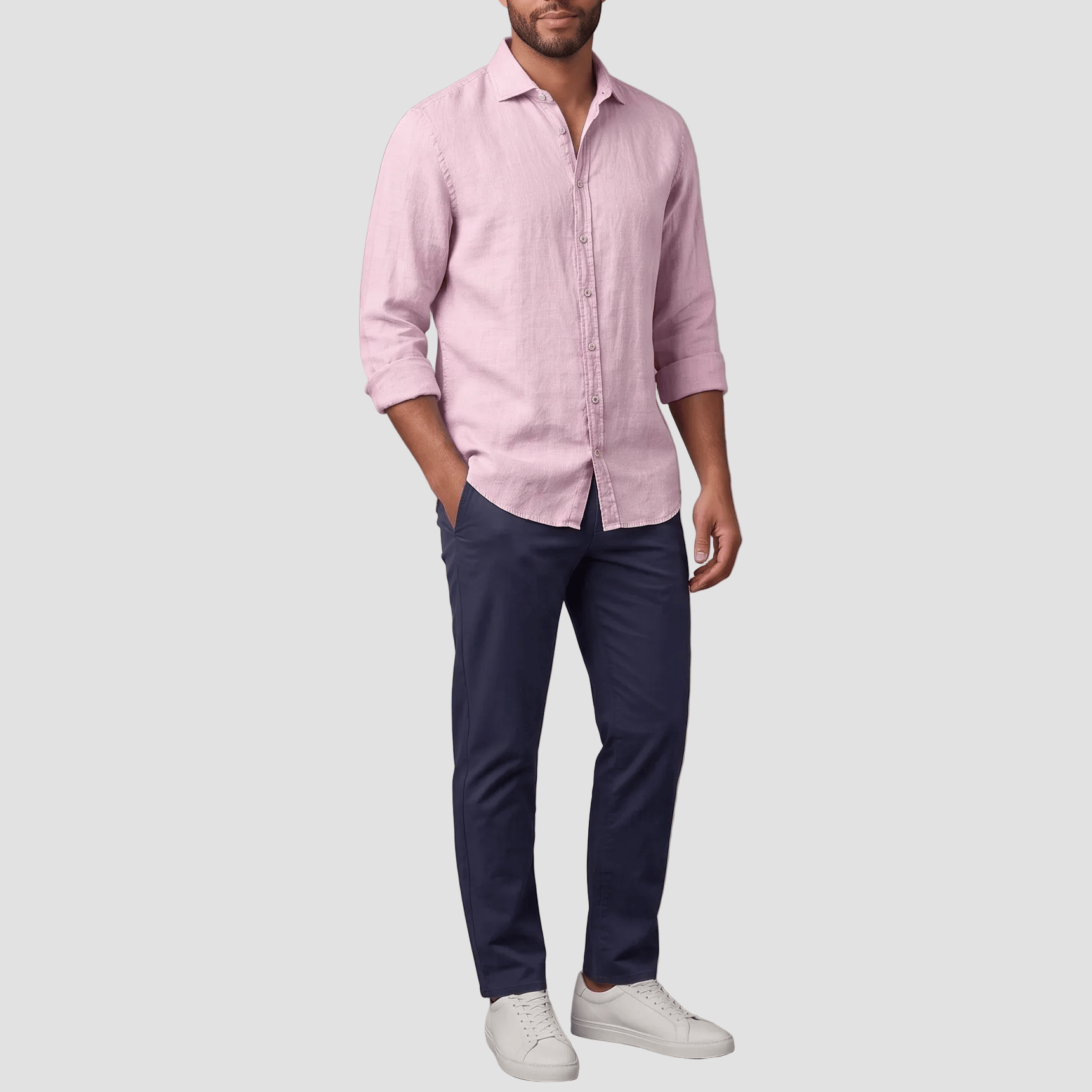 Daniel Hechter Men's Slim Fit Sel Shirt in Pink