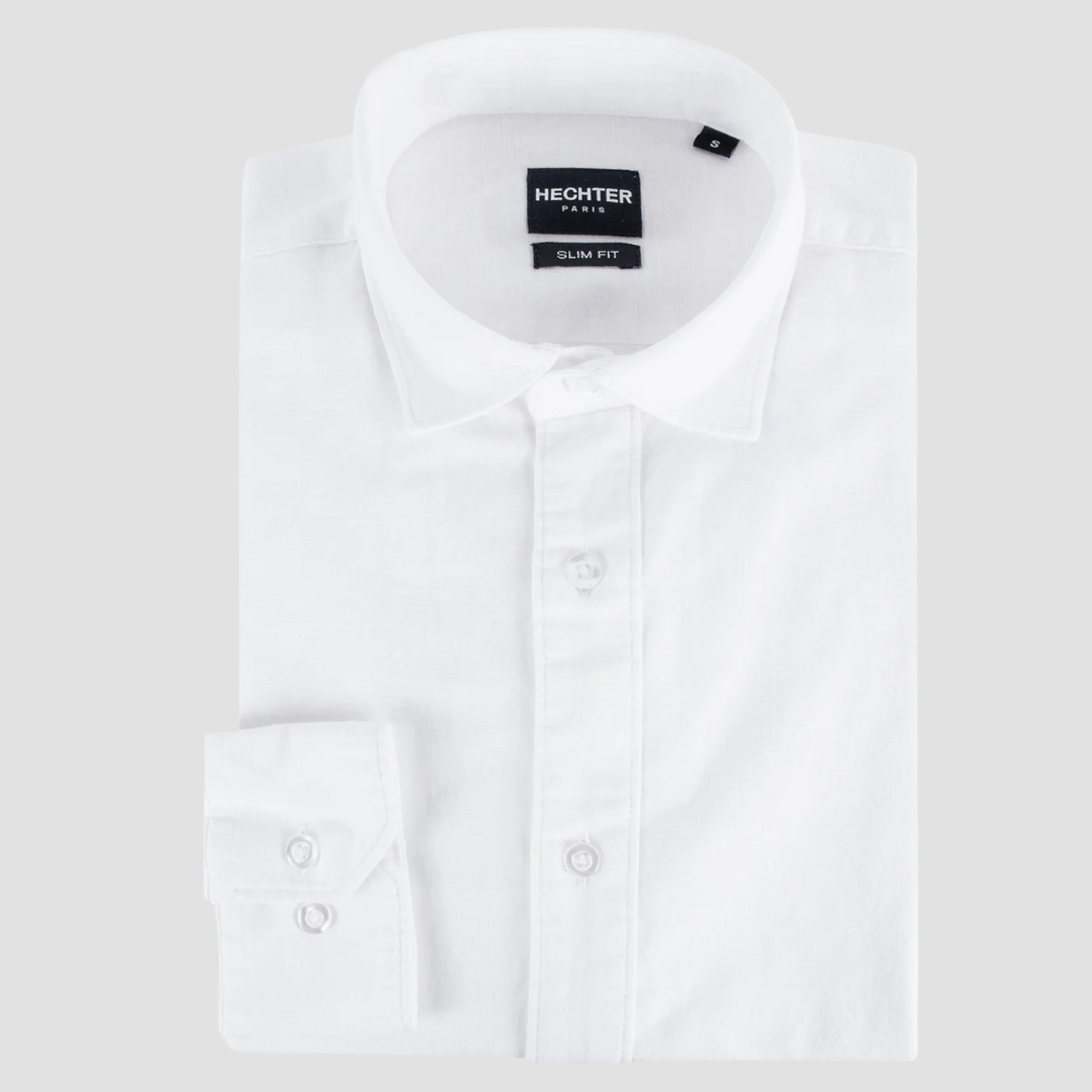 Daniel Hechter Men's Slim Fit Sel Shirt in White