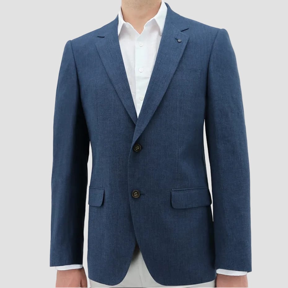 Slim fit linen cotton Shape Buggy suit with breathable stretch and a lighter buggy lined jacket. 